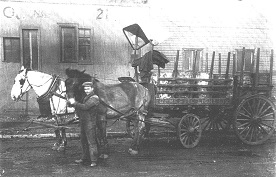 Patrick King delivering Domestic Light Oil circa 1920